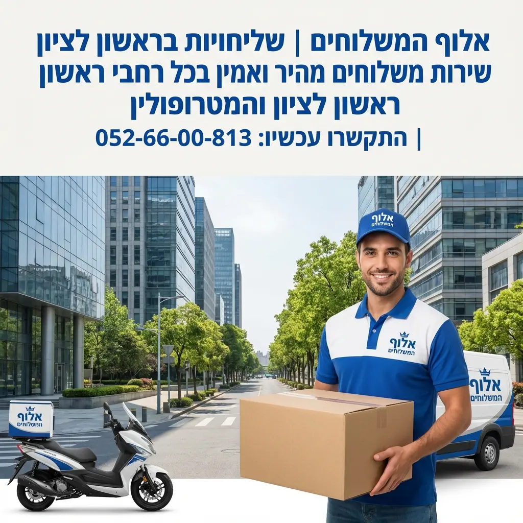 שליחויות בראשון לציון - אלוף המשלוחים - לחץ להתקשר