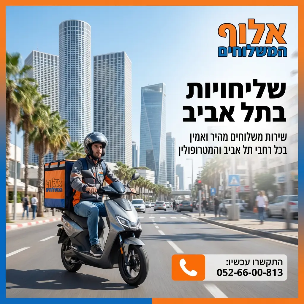 שליחויות בתל אביב - אלוף המשלוחים - לחץ להתקשר