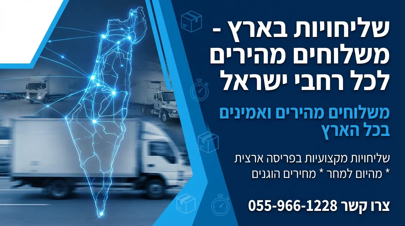 שליחויות בארץ - משלוחים מהירים לכל רחבי ישראל